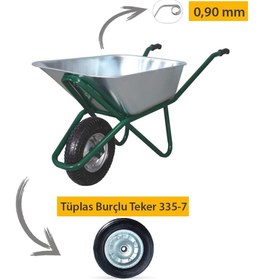 Resim Kanat Pro Galvanizli Demonte El Arabası Tüplas Burçlu Teker 0.90 Mm Sac 