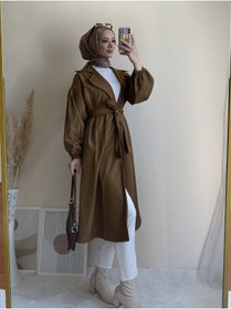 Resim Esre Store Tesettür Trençkot Kahverengi? 