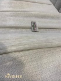 Resim Çizgili 1/3 Sık Pileli Tül Perde,Gümüş 150 X 260 