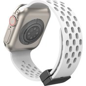 Resim Sones Manyetik Toka Silikon Watch Band iOS Uyumlu Watch Ultra 49mm-watch Ultra 2 49mm / Serisi 9-8-7 45mm / Se 3-se 2-6-se-5-4 44mm / 3-2-1 42mm 