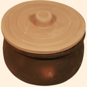 Resim AdenArt %100 Pişmiş Toprak Küçük Boy Güveç 23X9 cm 