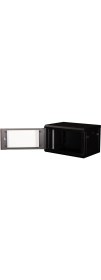 Resim LANDE - 6U 19" Duvar Tipi Rack Kabinet - Genişlik: 600 mm | Derinlik: 600 mm - Siyah (Demonte) 