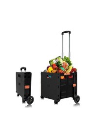 Resim Balatlı Çok Fonksiyonlu Portatif Taşıma Arabası Siyah By06 