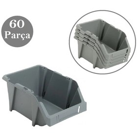 Resim Venoa Dg10 Depo Raf Düzenleyici Parça Saklama Avadanlık Kutusu 60 Parça 159x100x75 Mm 