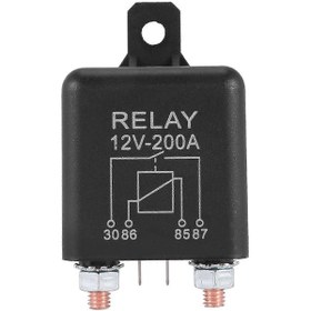Resim 12v 200a Normalde Açık 4 Pinli Röle - Ağır Hizmet Tipi Otomotiv Deniz Bölünmüş Şarj P2025041100015 Siyah 