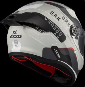 Resim Axxis Fenix Ork Motosiklet Kaskı Beyaz - Gri 