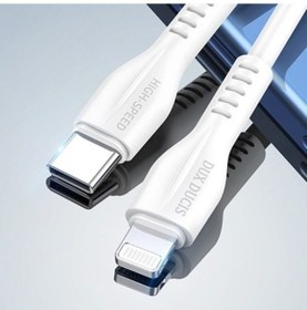 Resim Dux Ducis Apple iPhone Uyumlu 20W Hızlı Şarj Apple iPhone Uyumlu 13- 12,11 Şarj Kablosu 1M-Beyaz 
