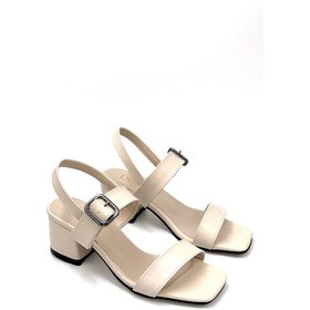 Resim Kindep Desniy Topuklu Kadın Sandalet Bej Bej 