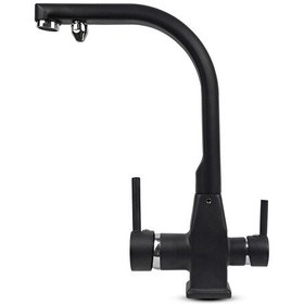 Resim İdeal Mağaza Su Arıtma Cihazı İçin 3 Yollu Siyah Musluk 