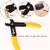 Resim Takı yapımı pense. Takı yapmak için zincir kelepçesi - basit iki renkli perçinleme manuel çanta zinciri açma ve kapama aracı, takı aksesuarı zinciri DIY kesme makinesi, dişsiz sabitleyici, zincir montajı ve modifikasyonu için ayarlanabilir mini tel sıyırıcı pense 