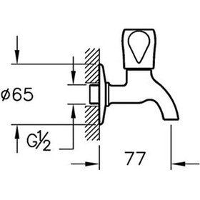 Resim Artema A41585 Kısa Musluk Krom 
