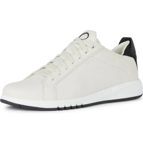 Resim Geox Erkek Beyaz U Aerantis A - Tumb Bağcıklı Deri Sneaker U357FA00046C0404 