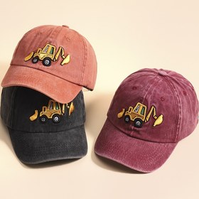 Resim Çocuklar için Bej Şapka Çizgi Film Kazıcı Nakış Güneş Koruma Şapkası Açık Hava Aktiviteleri İçin Erkek ve Kızlar İçin Kral Günü 