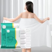 Resim 3'lü Paket Tek Kullanımlık Banyo Havluları - Ekstra Büyük ve Kalın, Ayrıca Sarılı Taşınabilir Havlular, Yumuşak Açık Bej Renkli & Yüksek Emicilikte, Alkol İçermez & Kokusuz Seyahat, Spor Salonu, Kamp, İş Seyahati için, Tüm Açık Bej Tipleri, Banyo El Havluları 