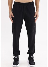 Resim Pıtırcık Yüzeyli Konforlu Bel Lastikli Ayarlanabilir Bağcıklı İki Cepli Rahat Kesim Eşofman Altı Black 