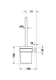 Resim Duravıt Karree Klozet Fırcası 0099571000 
