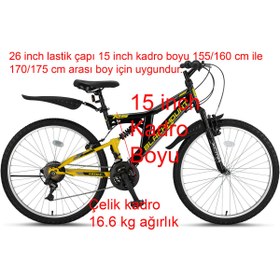 Resim Ümit 2629 BLACKMOUNT AMS.ERKEK DAĞ BİSİKLETİ V 26 JANT 21 VİTES SİYAH SARI 