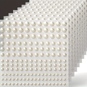 Resim 330 Adet Kendinden Yapışkanlı Sticker, Makyaj Çubuğu Sentetik Taş Beyaz Süslemeler Yüz, Vücut, Tırnaklar, Saç, Telefon Scrapbooking Sanatı için Uygun Boyut 0.3 cm/0.41 cm/0.51 cm/0.61 cm 