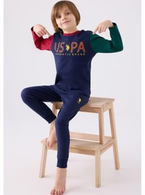 Resim U.s. Polo Assn. 1919 Authentic Brand Erkek Çocuk Uzun Kol Pijama Takım Lacıvert 