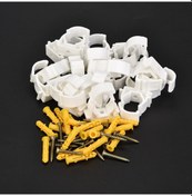 Resim Wezone Ppr Boru Tutucu 20mm, Su-kablo-gaz Borularını Sabitleme, Dayanıklı Malzeme, 20 Adet + Vidalı Montaj 