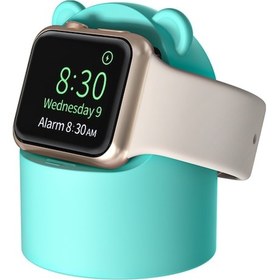 Resim iOs Watch Uyumlu Smart iOs Watch Uyumlu Silikon Şarj Tutucu Şarj Cihazı Olmadan Nane Yeşili 