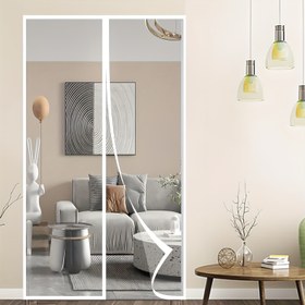Resim KSITH Manyetik Uç Ekran Kapısı - Matkap Gerektirmeyen Kurulum, Otomatik Kapanma, İç/Dış Mekan Kullanımı İçin Dayanıklı Polyester, Kapılar, Balkonlar ve Daha Fazlası İçin Mükemmel, Modern Ev Dekoru, Kolay Kurulum Özelliği 