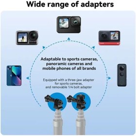 Resim Selfie çubuğu/tripod 3 m uhlíkové vlákno Telesin GP-MNP-300-3 