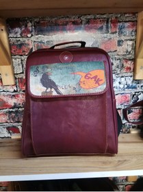 Resim Şaşıkedi Karga Desenli Unisex Bohem Sırt Bond Postacı Çantası (gak) 