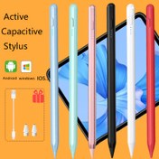 Resim Aktif Kapasitif Stylus - iOS/Android/Windows Cihazları İçin Yüksek Hassasiyetli Dokunmatik Kalem, Hızlı Şarj, Şarj Edilebilir Pil, iPad, iPhone, Samsung Galaxy, Kindle ve Tüm Evrensel Dokunmatik Ekran Cihazları İçin İdeal, Çoklu Renk Seçenekleri Mevcut, Stylus Kalem | Modern Stylus | Şarj Edilebilir Pil Stylus 