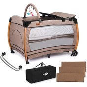 Resim Comfymax Power Park Yatak Oyun Parkı 70x110 - Wood Brown 