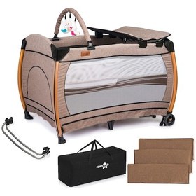 Resim Comfymax Power Park Yatak Oyun Parkı 70x110 - Wood Brown 