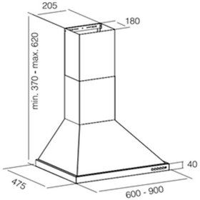Resim Ukinox SIERRA 60 Duvar Tipi Davlumbaz Beyaz 
