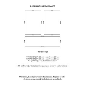 Resim Diecor Dekoratif Boyanabilir Montaja Hazır 2.5cm Duvar Çıtası Kolay Uygulanır Gönyeli Kesilmiş 