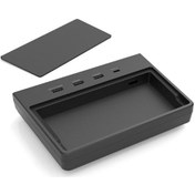 Resim Model 3 Eski Tipi 2020 Mart Öncesi Usb-a Hub 6 Portlu Şarj Ve Veri Bağlantısı Gizli Saklama Özelliği Siyah Abs+pc 