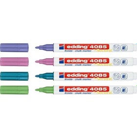 Resim Edding 4085 Tebeşir Chalk Kalem Seti Metalik 4'Lü 