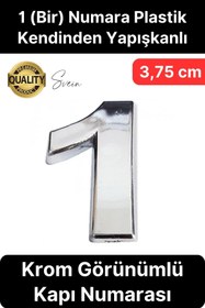 Resim Svein No 1 Kapı Numarası Kendinden Yapışkanlı Masa Dolap Plastik Ev Posta Kutusu Dış Mekan Daire 3,75 cm 