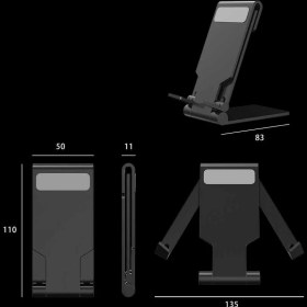 Resim CoverZone Katlanabilir Hafif Masaüstü L315 Kaymaz Taban Telefon Standı 