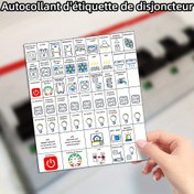 Resim Elektrik Paneli Etiket Çıkartmaları, 57 Sayfa Set, Hatırlatma Stickerları, Kolay Tanıtım Etiketleri, Pratik Kimlik Etiketi Kiti - Fransızca Dili 
