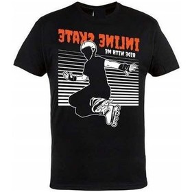 Resim Yingfu T-shırt Spor Üzerine Paten Siyah Siyah 