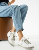 Resim PARİS Kadın Beyaz Taşlı Ortopedik Sneaker 