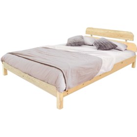 Resim Lotus Frezya Model Doğal Masif Çam Ahşap Karyola 