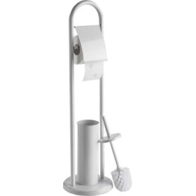 Resim Binbirreyon Ayaklı Tuvalet Kağıtlığı Tuvalet Fırçası Standı Beyaz 80 Cm 