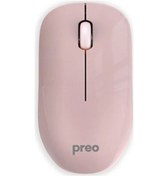Resim Preo Ergonomik Pastel Kablosuz Sessiz Mouse Pembe M19 