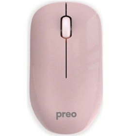 Resim Preo Ergonomik Pastel Kablosuz Sessiz Mouse Pembe M19 