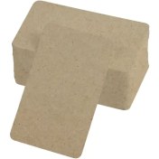 Resim Boş Kelime Kartları 5x8 cm - 50 Adet Oval Kenarlı | Tabu &amp; Not Kartları - Kraft 