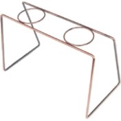 Resim SunniMix Geometrik Kahve Damalayıcı Standı El Brewed Filtre Bardak Tutucu Ev Aracı Için Iki Delik Bronz 