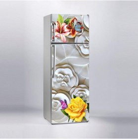 Resim Jasmin2020 Kabartma Gül ve Kelebekler Buzdolabı Sticker Kaplama Etiketi 