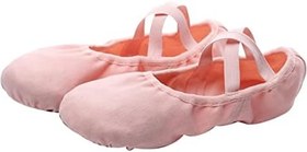 Resim Yetişkinler Için Elastik Bant Dans Jimnastik Yoga Ayakkabıları Bale Terliği Rahat Uyum Tabansız Beden 39 