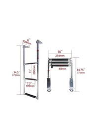Resim Erol Teleskopik Merdiven 3 Basamaklı Platform Üstü 254x879 mm 