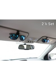 Resim Araba Gözlük Askısı 2 Li Güneşlik Klipsli Gözlük Tutucu Aparat 